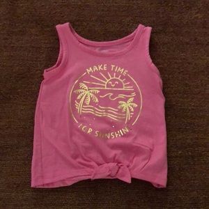 🌵3/$15 pink sunshine tie-front tank (see description)